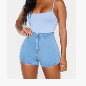 Light wash High waisted Jean Shorts